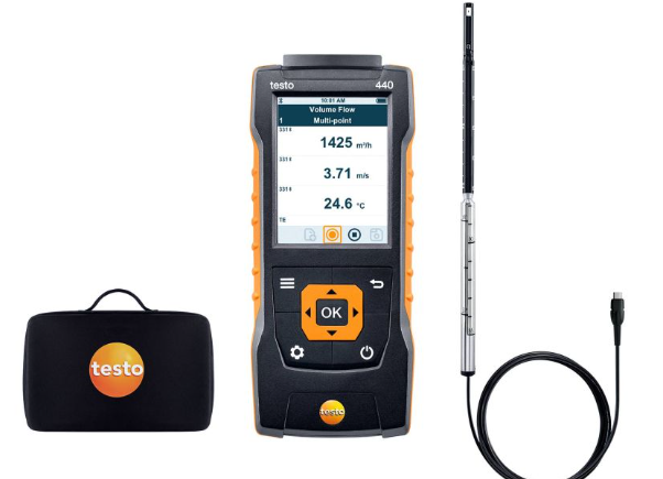 testo 440 潔凈室測量套裝 （差壓，溫濕度，風速）